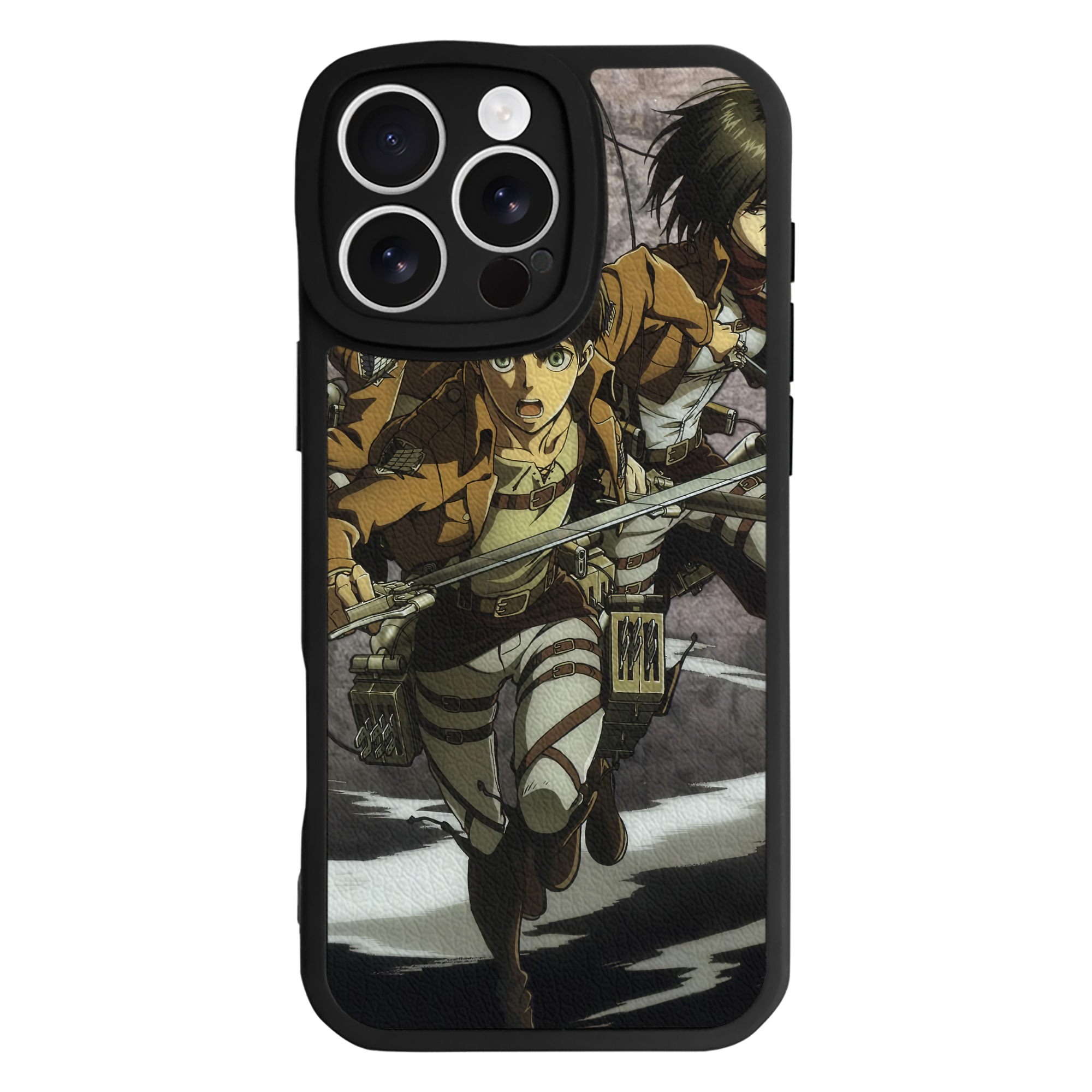 （画像用） 進撃の巨人 Attack on Titan 【iPhone 16シリーズ対応】シリコンスマホケース（レザー調） 材質：シリコン